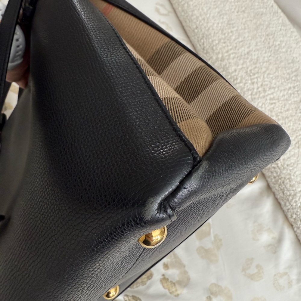 Burberry Black Leather Satchel - Picture 7 of 16
